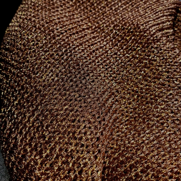 Metallic Gold Mesh Swim Cover-up (NWT) - Picture 4 of 6